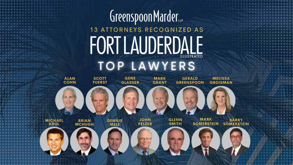 Greenspoon Marder Attorneys Recognized As Top Lawyers By Fort