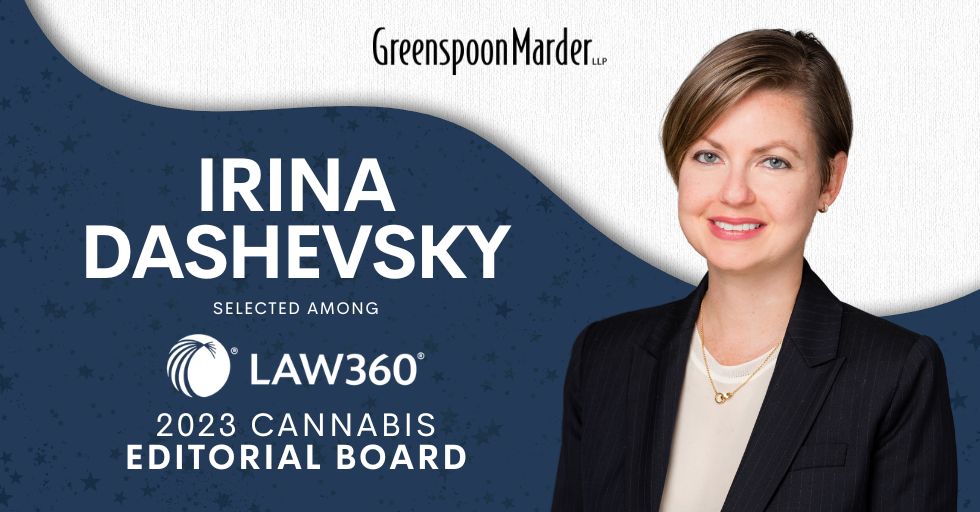 Greenspoon Marder Cannabis Co Chair Irina Dashevsky Selected Among